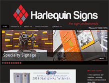 Tablet Screenshot of harlequinsigns.com.au